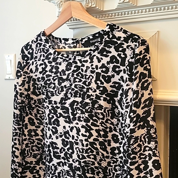 Thakoon Silk Leopard Print Loose Fit Spring Summer Dress - Picture 2 of 7